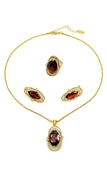 Picture of Hot Selling Red Gold Plated 3 Pieces Jewelry Sets