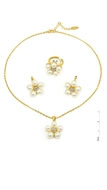 Picture of Attractive And Elegant Gold Plated Floral 3 Pieces Jewelry Sets
