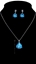 Show details for Vanguard Design For Sea Blue Platinum Plated 2 Pieces Jewelry Sets