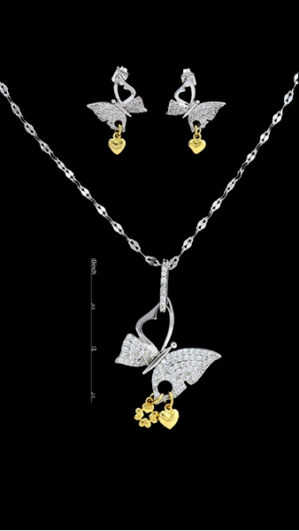 Picture of Fair Butterfly Transparent 2 Pieces Jewelry Sets
