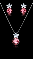 Picture of Trendy Floral Swarovski Element 2 Pieces Jewelry Sets