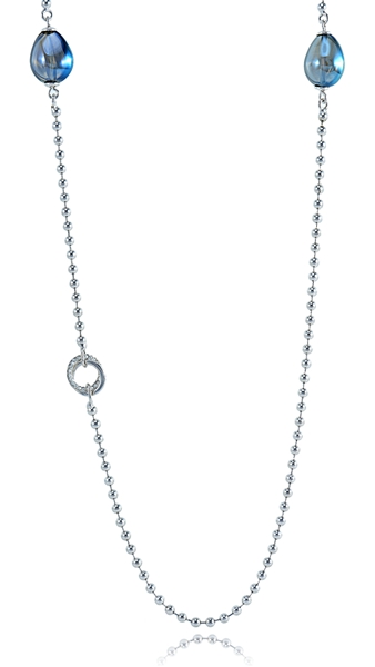 Picture of Natural Designed Glass Zinc-Alloy Long Chain>20 Inches