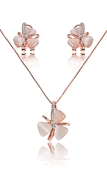 Picture of Three-Dimensional Rose Gold Plated Small 2 Pieces Jewelry Sets