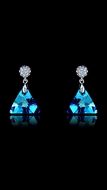 Picture of Natural Designed Small Platinum Plated Drop & Dangle