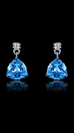 Picture of Sparkling And Fresh Colored Single Stone Zinc-Alloy Drop & Dangle