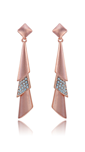 Picture of Comely Dubai Style Rose Gold Plated Drop & Dangle