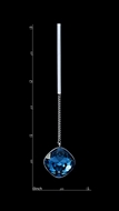 Picture of Noble Designed Dark Blue Single Stone Drop & Dangle