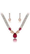 Show details for Innovative And Creative Big Rose Gold Plated 2 Pieces Jewelry Sets