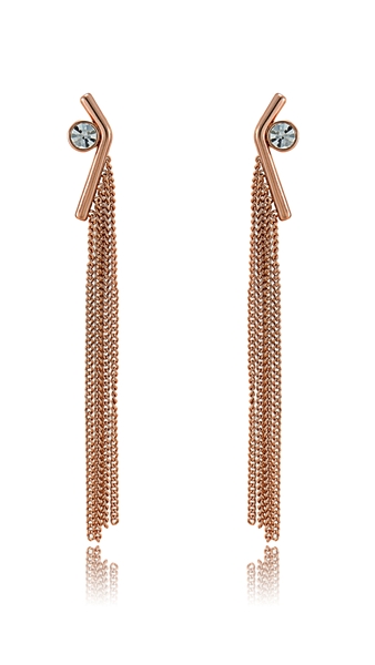 Picture of Gorgeous Rose Gold Plated Tassels Drop & Dangle