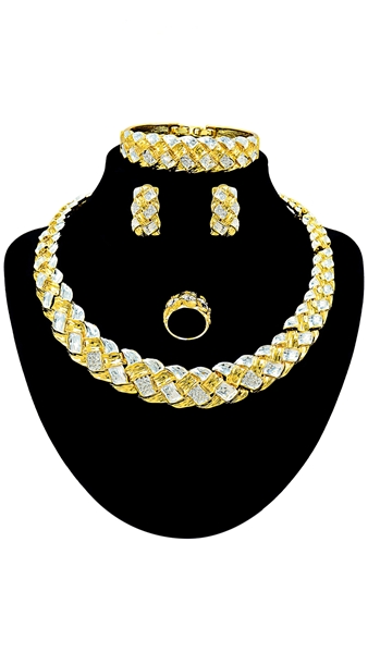 Picture of Beautiful Shaped Zinc-Alloy Big 4 Pieces Jewelry Sets