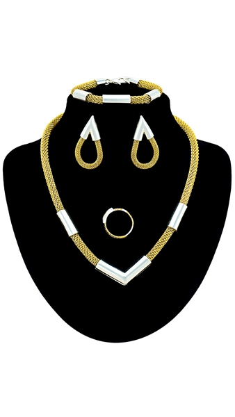 Picture of Enchanting Big Gold Plated 4 Pieces Jewelry Sets