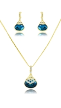 Show details for Simple And Elegant Small Gold Plated 2 Pieces Jewelry Sets