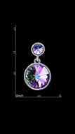 Picture of The Integrity Of  Platinum Plated Colourful Drop & Dangle