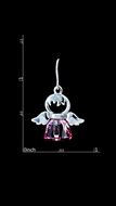 Picture of Premium Zinc-Alloy Pink Drop & Dangle