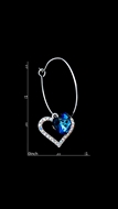 Picture of Flexible Designed Platinum Plated Heart & Love Hook