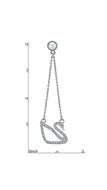 Picture of Gorgeous Platinum Plated Swan Drop & Dangle