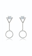Picture of Simple And Elegant Brass Cubic Zirconia Drop & Dangle