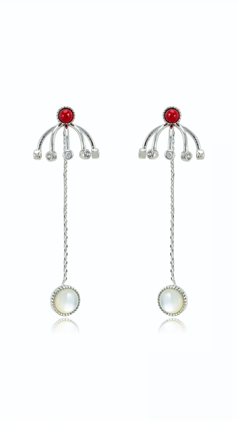 Picture of Buy Small Platinum Plated Drop & Dangle