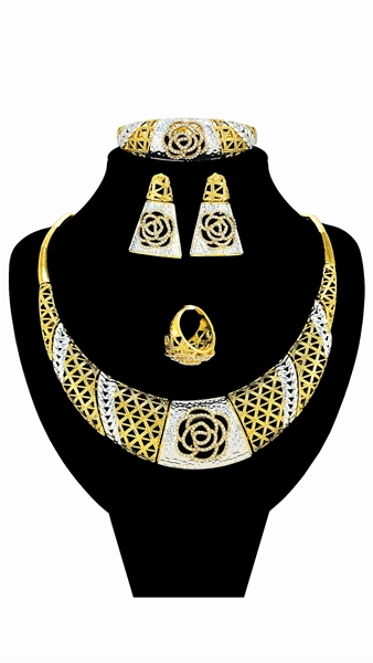 Picture of Custom Made African Style Gold Plated 4 Pieces Jewelry Sets