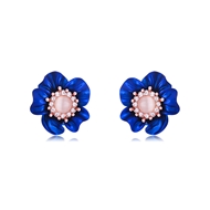 Picture of Sparkling And Fresh Colored Rose Gold Plated Europen Style Stud