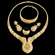 Picture of Gorgeous And Beautiful Daily Dubai Style 4 Pieces Jewelry Sets