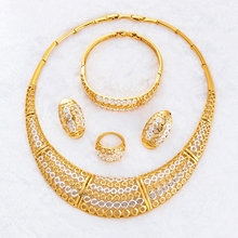 Show details for Superior Fashion Bag Supplier African Style Gold Plated 4 Pieces Jewelry Sets