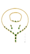 Picture of Low Cost Green Cubic Zirconia 3 Pieces Jewelry Sets