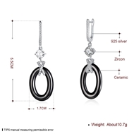 Picture of The Finest Platinum Plated Black Drop & Dangle