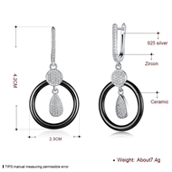 Picture of Attractive Black Platinum Plated Drop & Dangle