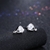 Picture of Cost Effective Platinum Plated White Stud 
