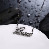 Picture of Modern Gunmetel Plated White Necklaces & Pendants