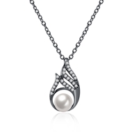 Picture of Popular Gunmetel Plated Venetian Pearl Necklaces & Pendants
