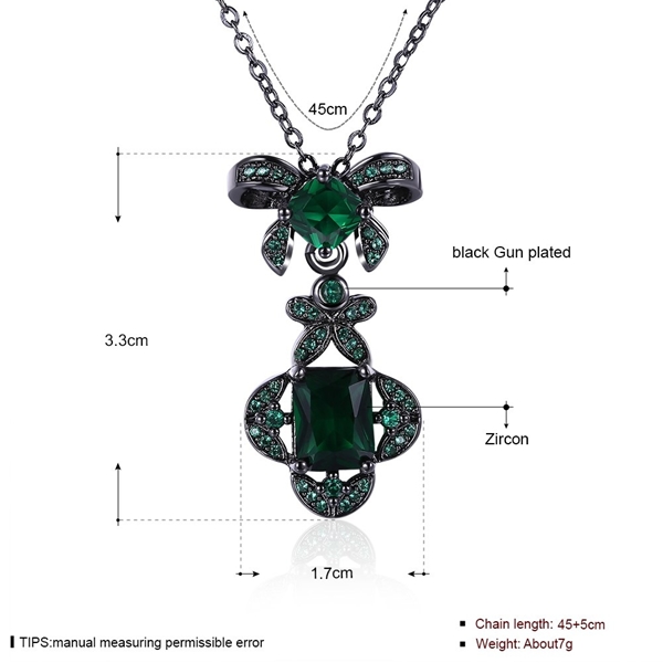 Picture of Attractive Green Gunmetel Plated Necklaces & Pendants