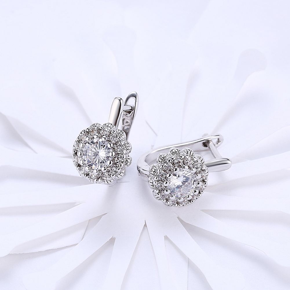 Innovative And Creative Platinum Plated Huggies Earrings