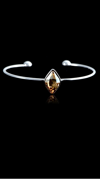 Picture of Attractive And Elegant Single Stone Champagne Bangles