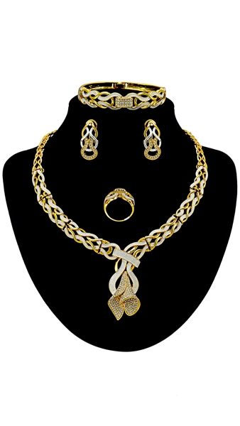 Picture of Superb Quality Rhinestone Big 4 Pieces Jewelry Sets