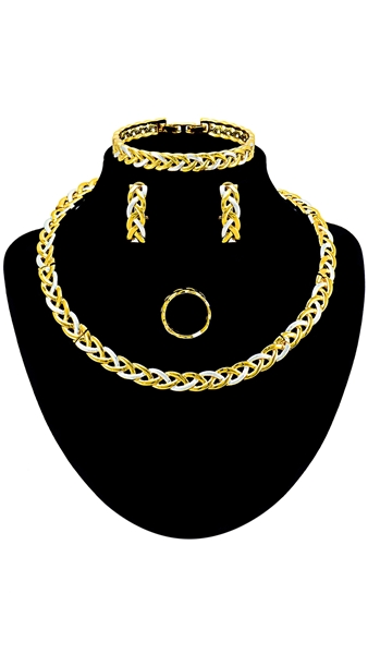 Picture of Three-Dimensional Big None-Stone 4 Pieces Jewelry Sets