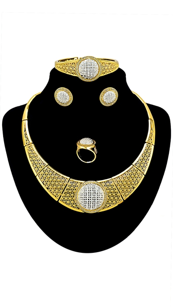 Picture of Natural Designed African Style Dubai Style 4 Pieces Jewelry Sets