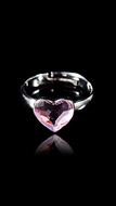 Show details for Simple And Elegant Platinum Plated Pink Fashion Rings