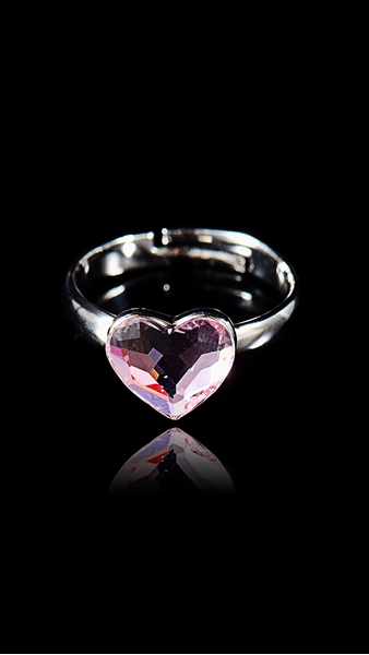 Picture of Simple And Elegant Platinum Plated Pink Fashion Rings