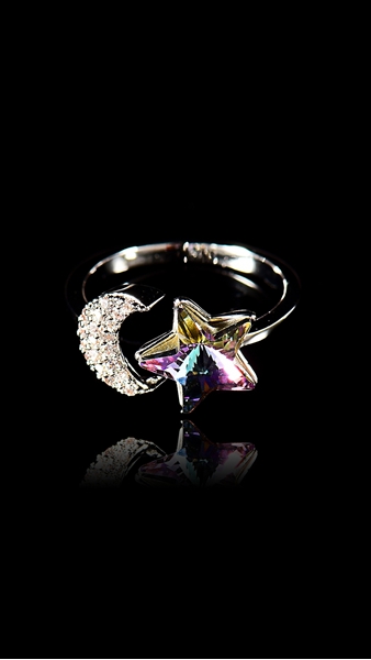 Picture of Cultured Single Stone Platinum Plated Fashion Rings