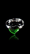 Show details for Beautiful Green Platinum Plated Fashion Rings