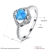 Picture of Lovely And Touching Blue Platinum Plated Fashion Rings