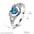 Picture of New Arrival Blue Platinum Plated Fashion Rings