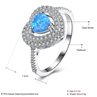 Picture of Promotion Platinum Plated Blue Fashion Rings