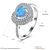 Picture of Promotion Platinum Plated Blue Fashion Rings