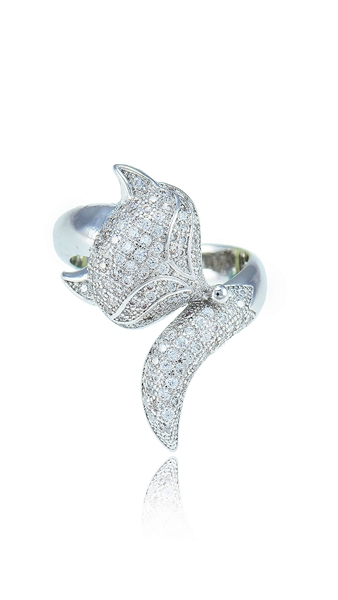 Picture of Excellent Quality  Platinum Plated Cubic Zirconia Fashion Rings