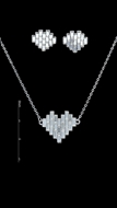 Picture of Amazing Casual Platinum Plated 2 Pieces Jewelry Sets
