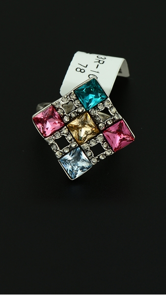Picture of The Biggest Stock For  Geometric Platinum Plated Rings