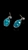 Picture of Shinning Sea Blue Platinum Plated Drop & Dangle